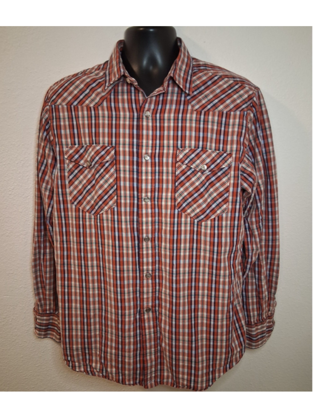 VTG 90s Polo Sport Ralph Lauren Mens Large Pearl Snap L/S Shirt Plaid Western